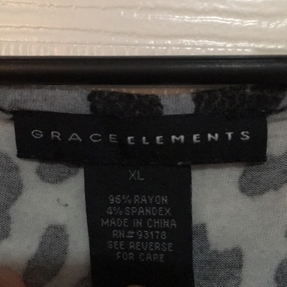 Gave Elements Gray Leopard Print Tunic - Picture 2 of 4